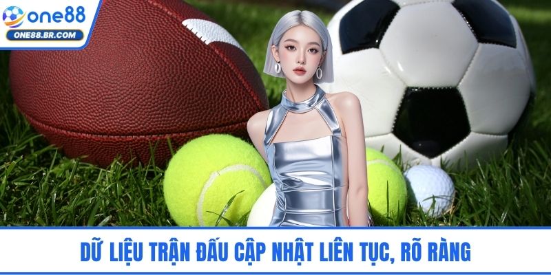 Dữ liệu trận đấu cập nhật liên tục, rõ ràng
